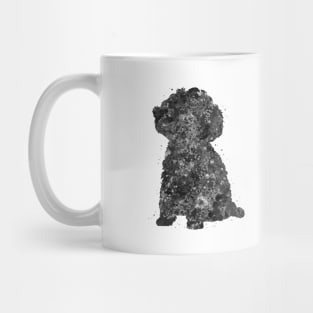 Toy Poodle dog black and white Mug